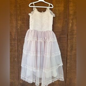 Noralee blush purple/pink tulle and lace dress